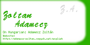 zoltan adamecz business card